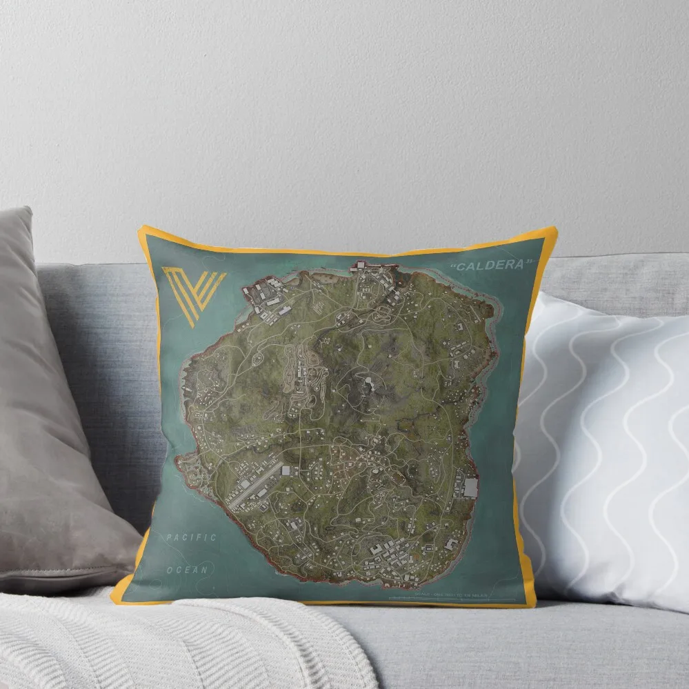 Caldera Map Throw Pillow anime girl ornamental pillows luxury home accessories Pillowcase Cushion