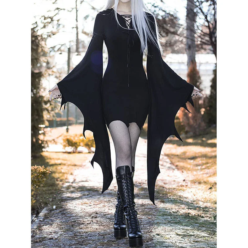 

Cosplay Medieval Forest Elven Elf Pixie Costume For Women Gothic Vintage Slim Hooded Nienna Dress Halloween Carnival Party Dress