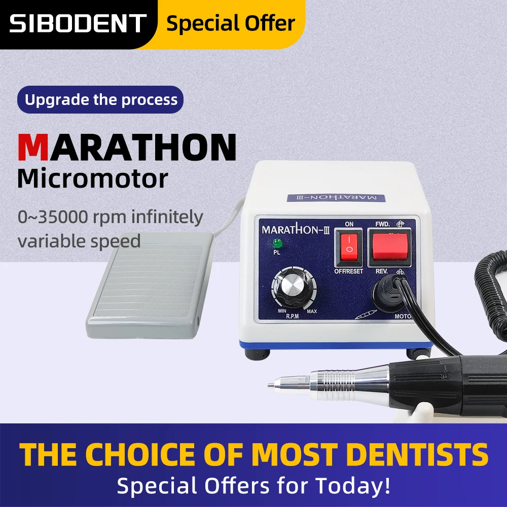 Dental Polishing Micro Motor Handpiece 35000 RPM for Marathon Micromotor Machine Dental Lab Polishe