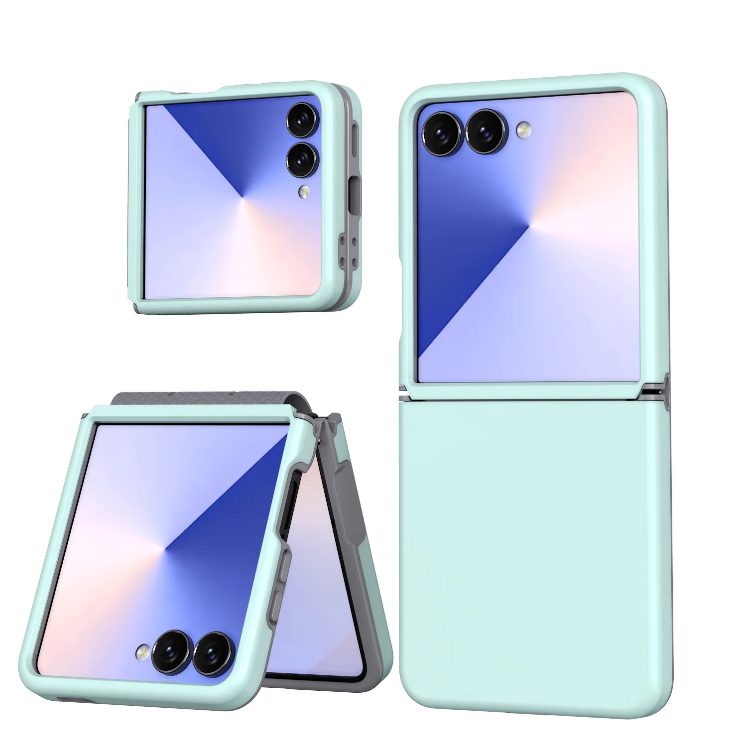 Niedliche Bonbonfarbene PC-Stoßfeste Hülle für Samsung Galaxy Z Flip 7 TPU-Verbinder Hautfreundliche Abdeckung für Samsung Z Flip 6 5 7 FE Flip7