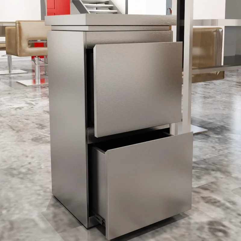 Barber Shop Stainless Steel Tool Cabinet Hair Salon Special Double-sided Hair Salon Cabinet Hair Dyeing Tool Cart Hir Stylist C