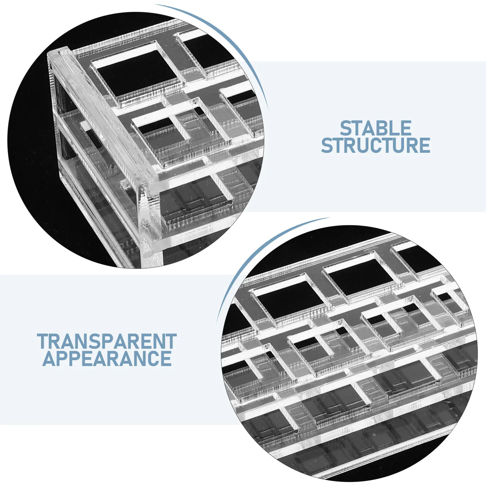 12-Places Acrylic Cuvette Holder Stand 10Mm High Capacity Laboratory Tube Storage Rack for Chemistry Biology Research Acrylic
