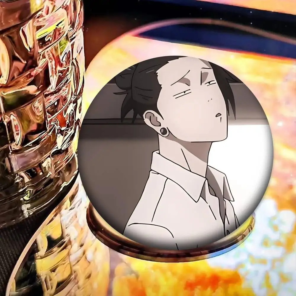 أنيمي J-Jujutsu K-Kaisen Geto Suguru شارات شارة ليزر مستديرة الكرتون بروش الملابس ظهره اكسسوارات التلبيب