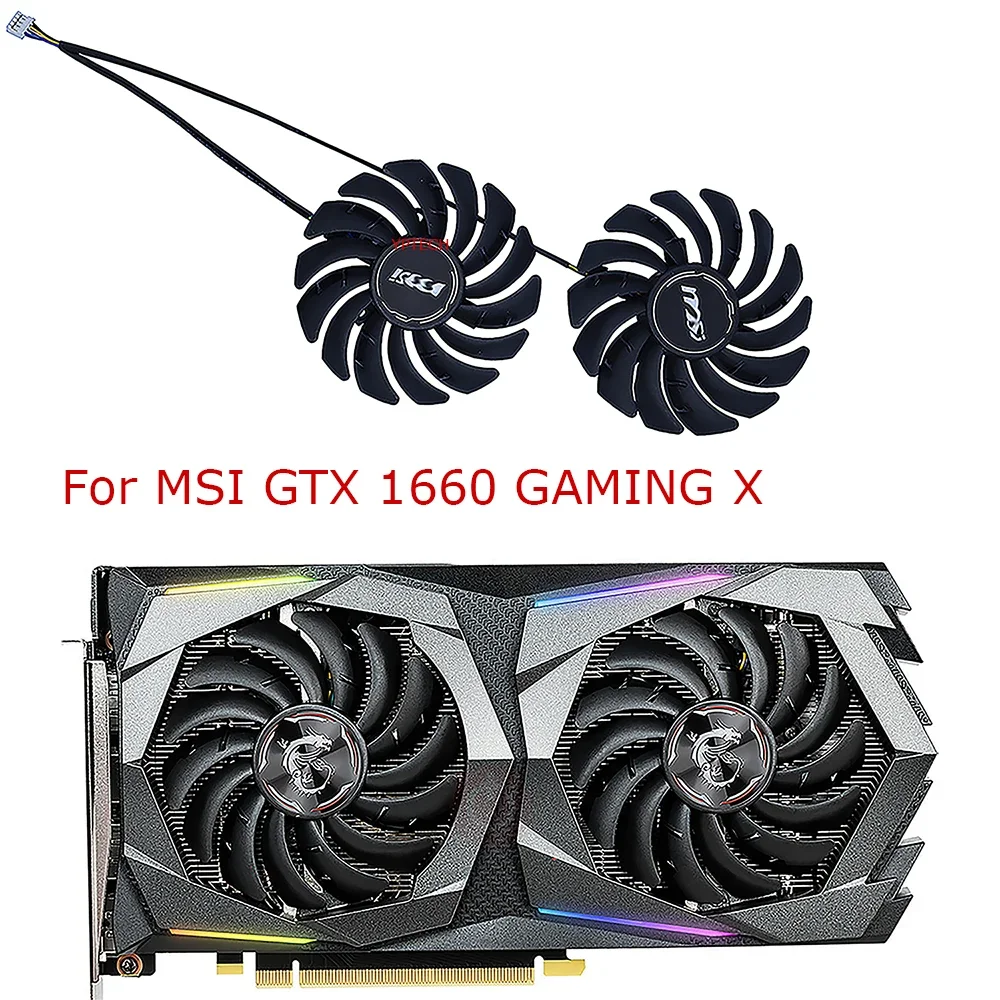 

2Pcs/Set,PLD09210B12HH,Video Cards Cooler,GPU Graphics Card Fans,For MSI GTX 1660Ti 1650 1660 GAMING X,1660 Ventus XS Fan