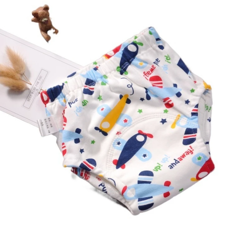หมวก celana Training ระบายอากาศสำหรับทารกผ้าอ้อมผ้าฝ้ายหกชั้นแบบใช้ซ้ำได้ผ้าอ้อมเป็นมิตรกับสิ่งแวดล้อมกันน้ำซักได้