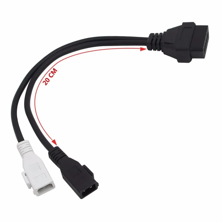 

ForAudi car connect cable 2x2pin OBD OBD2 Car Diagnostic Cable 2P+2P Fit forV W / Au-di 2x2Pin to OBD2 16Pin Female CableForAudi