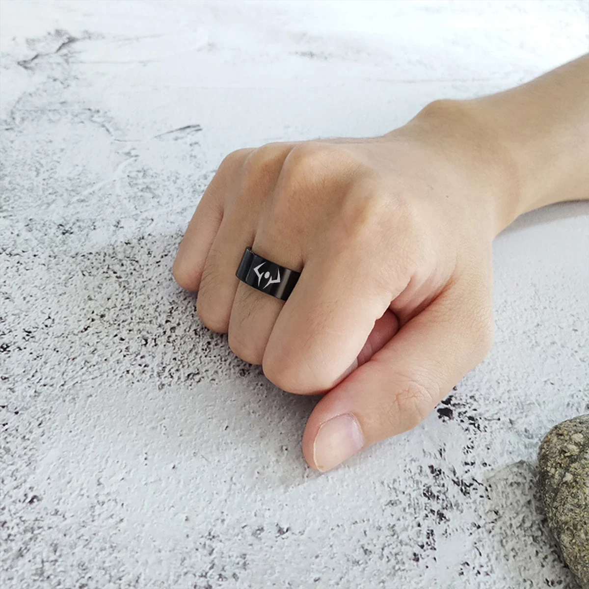 Anime Jujustu Kaisens Rings Ryōmen Sukuna Cosplay Black Dead Eye Geto Gojo Ring Prop Jewelry Gift Stainless steel Accessories image 5