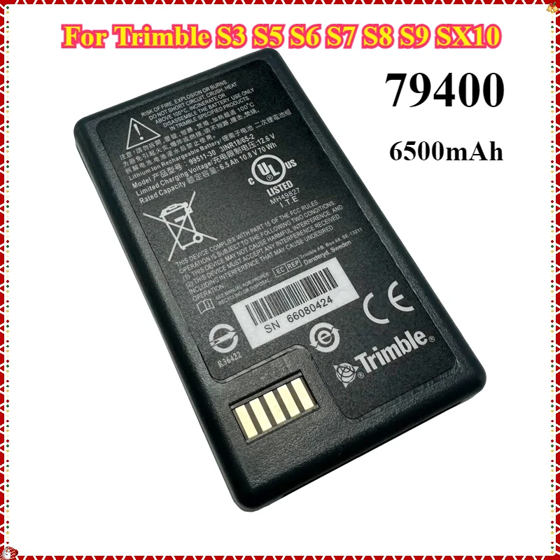 79400 Li-Lon Battery for Trimble S5 S3 S6 S7 S8 S9 SX10 VX Robotic SPS610 SPS Series SPS930 Total Stations 6500mAh 99511-30