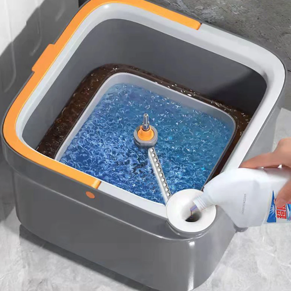 Lazy Floor Floating Mop Water Separation 360 Rotating Household Cleaning Mop Microfiber Spin Mop with Bucket Automatic Floor Mop