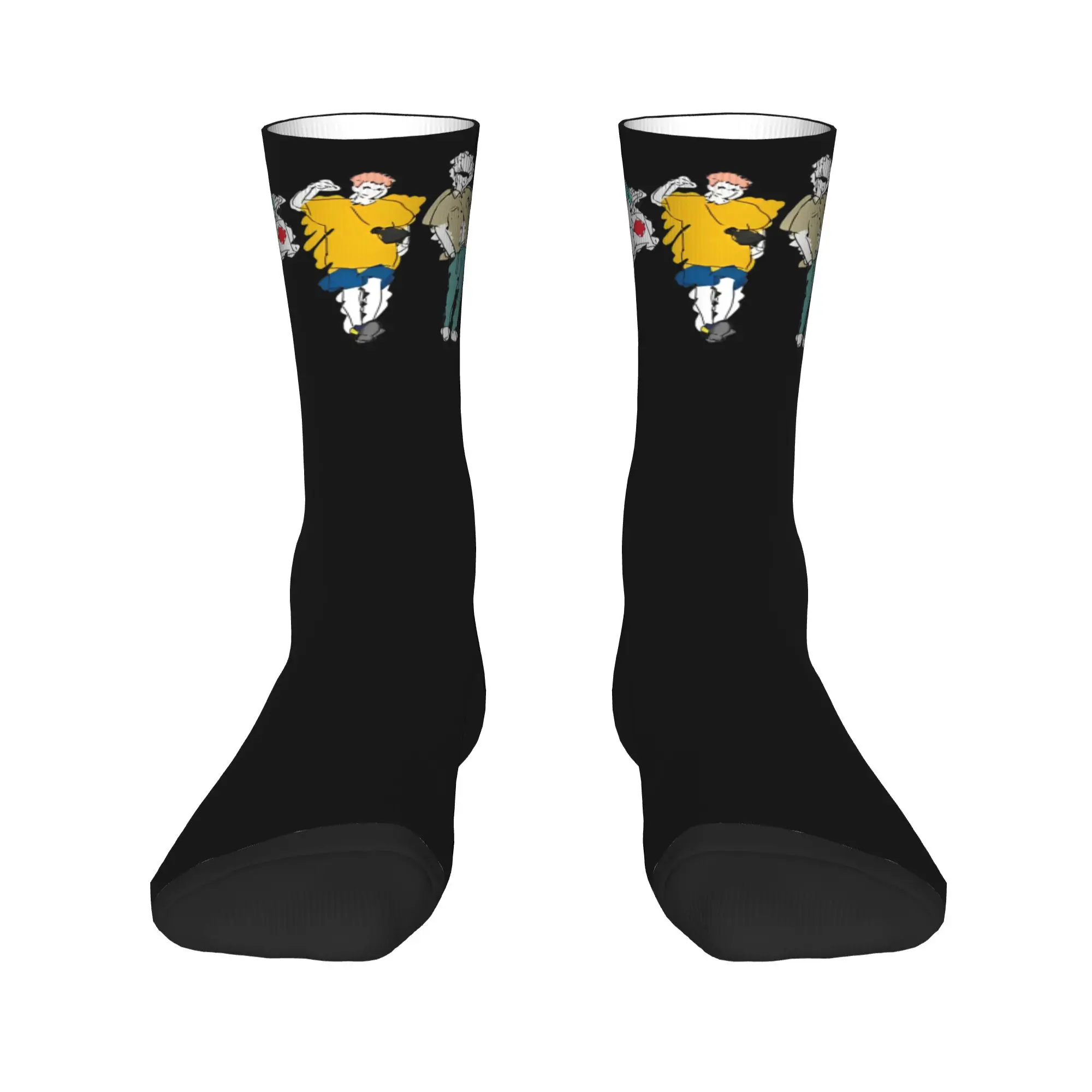 Yuji Itadori Theme Design Crew Socks Merch for Daily Wear Breathable Manga Role Printing Socks