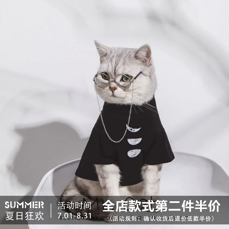 

Halloween Cat Clothing Winter Warm Clothing Small Milk Cat Clothing Spring And Autumn Thin Cute Clothing Short Blue Cat Clothing