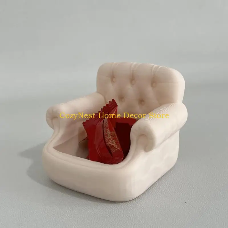 92MF Decorative Key and Coin Holder, 3D Printed Armchair Inspired Catchall, Jewelry Tray for Nightstands, Home Office Desk or