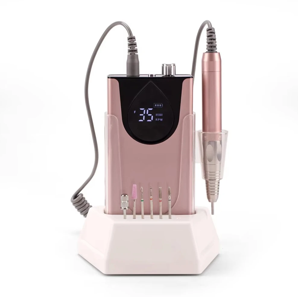 

Nail Salon Equipment Brushless Cordless Nail Drill Machine 35000RPM Custom Logo Portable Nail Drill Electric Machine