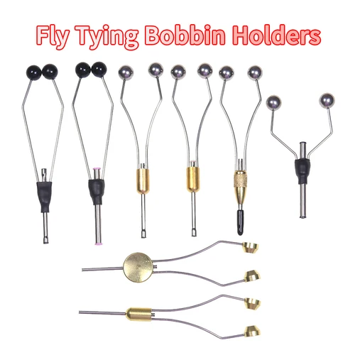 Imagen 2 del producto Ellllv-soportes de bobina de aleación de latón/acero de acero inoxidable, moscas de pesca, señuelo, atado de cebo/asistente, herramientas de anudado de gancho, 11 estilos, 1 ud.