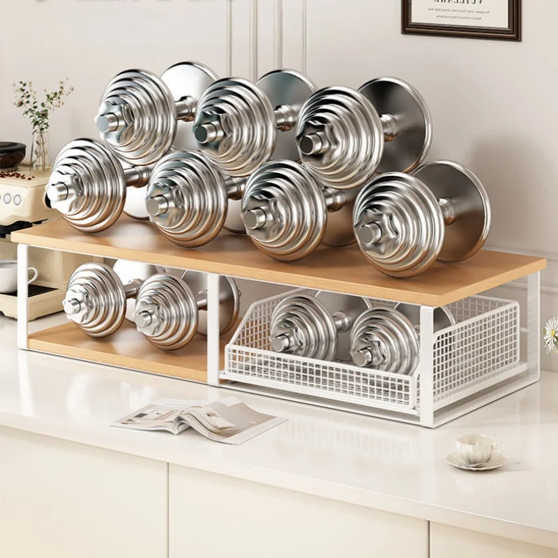 Kitchen Desktop Organizer Rack Tea Bag Cup Holder Kitchen Table Display Stand Metal Material Microwave Shelf Storage Rack view 3