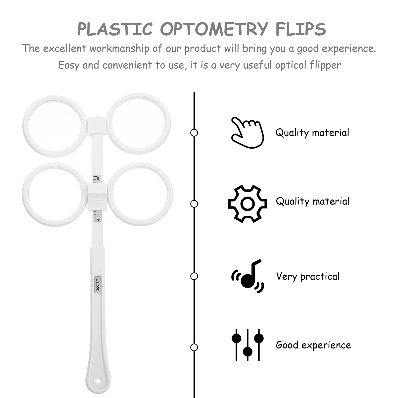 Imagem -06 - Ambliopia Optometria Flipper para Crianças Ferramenta Óptica Plástica Teste de Ambliopia Míope