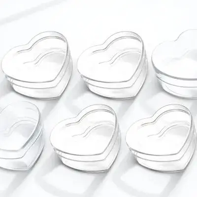 

4Pcs Heart Treat Boxes Transparent Candy Packing Boxes Wedding Party Favor Small Gift Storage Containers Candy Box