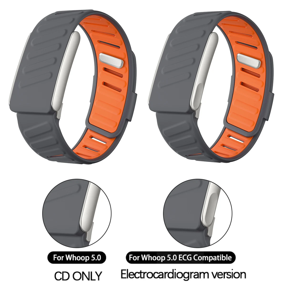 Neues WHOOP SportFlex-Armband, weiches Silikon, wasserdicht und schweißfest, verstellbares Armband, 5.0 kompatibel – Detail 3
