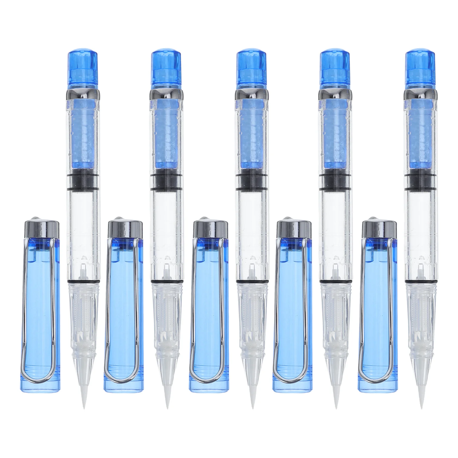 

5Pcs Fountain Brush Pen Soft Flexible Tip Refillable Calligraphy Artistic Sketching Chinese Writing Tool Beginner