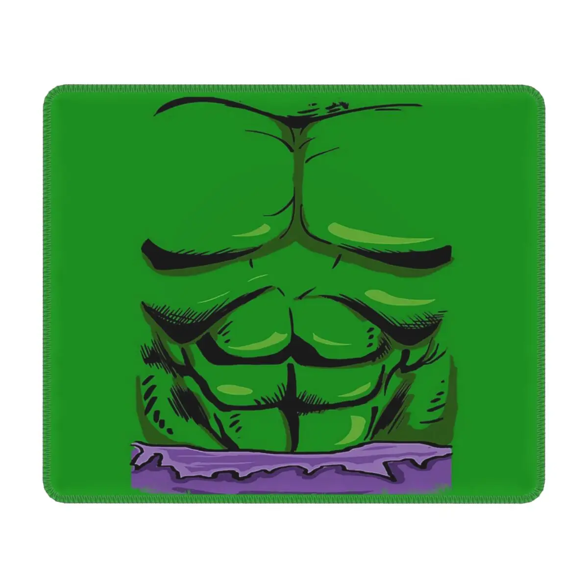 Custom Hulk Green Anger Mouse Pad Anti-Slip Rubber Mousepad with Durable Stitched Edges for Gamer Laptop Desktop Mouse Mat