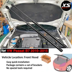 Bonnet Hood Struts for Volkswagen Passat B7 2010 2011 2012 2013 2014 2015 Modify Damper Lift Support Shocks Absorber Prop Rods