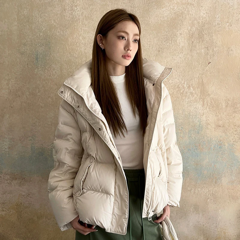 2026 novas mulheres jaqueta casual sobre o tamanho outono inverno outwear com capuz quente pato branco para baixo casaco macio