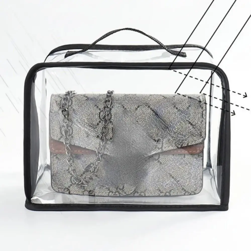 

Sturdy PVC Dust Bags Waterproof Moisture-proof Zipper Tote Bag with Handle Durable Storage Organizer Travel