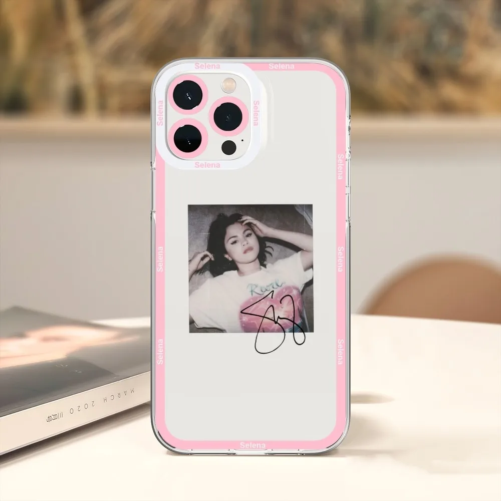 Selena Gomez Singer Phone Case For iPhone 11 12 Mini 13 14 15 Pro Max Transparent Shell