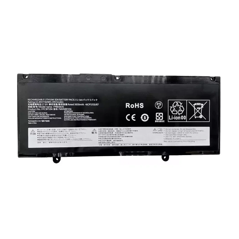 

FPCBP594 FPB0363S FMVNBP256 Laptop Battery For Fujitsu LifeBook E4412 E5412 E5413 U6312U7312 U7313 FMVNBP256 15.44V 3915mAh