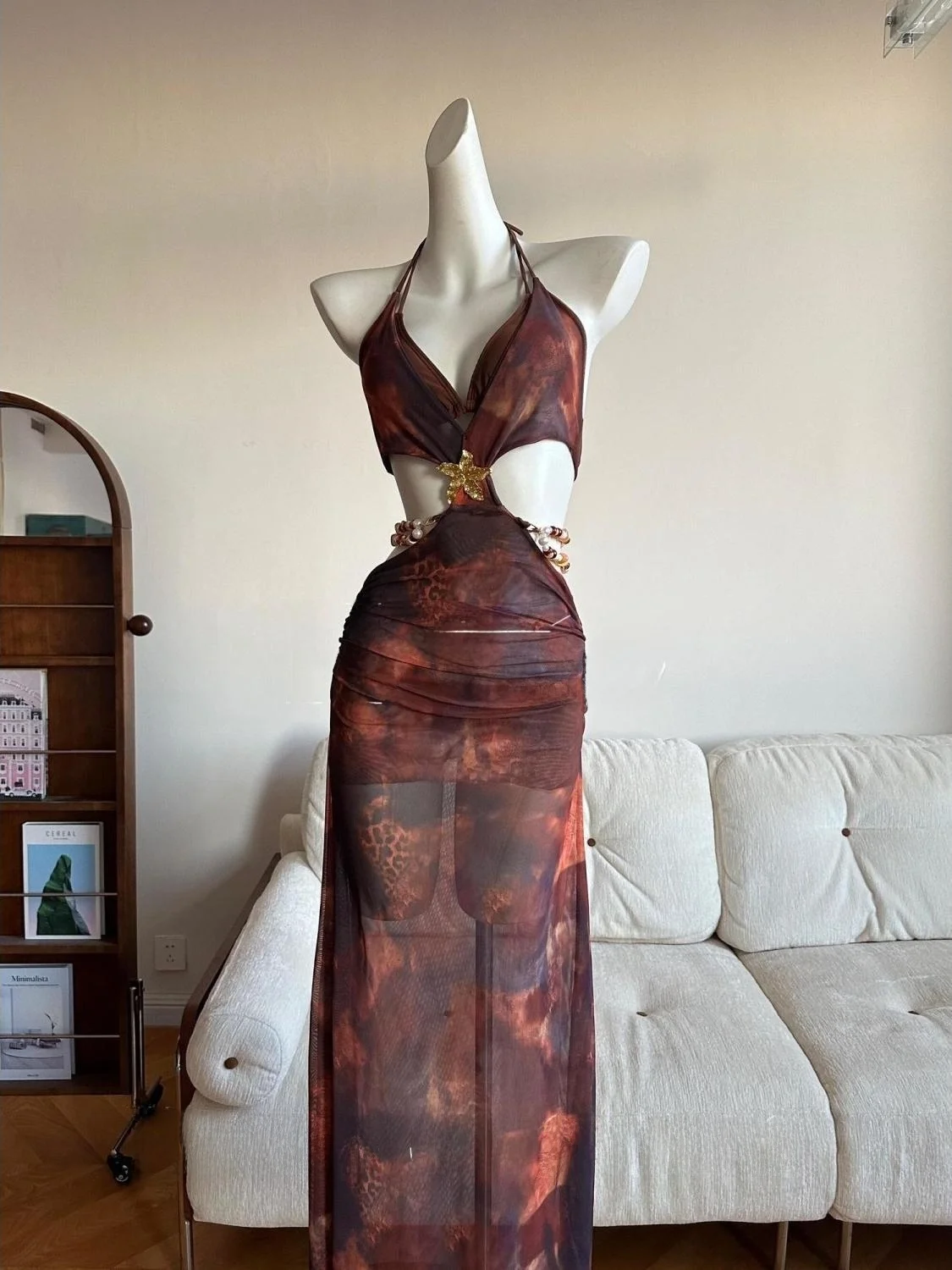 

Retro adient Slim Fit Beach Bikini Tee Piece Set Island Vaion Swimsuit Sexy Bal Skirt Sle Swimsuit Polyester