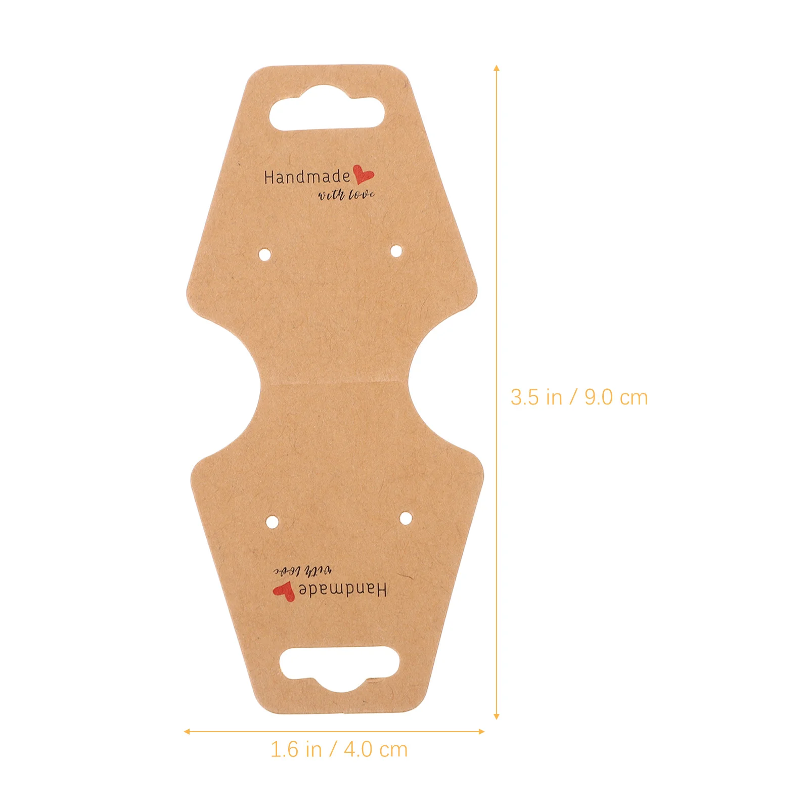 

100 шт., держатели для карточек для ожерелья, крафт-бумага, карты для демонстрации ювелирных изделий для серег, ожерелья, браслетов, складные подвесные бирки