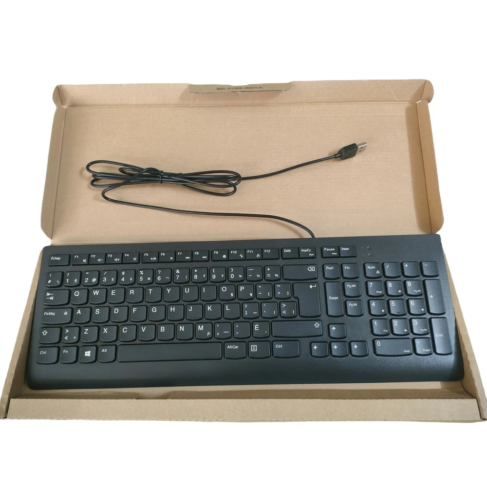 

Канада Французская раскладка ЧЕРНАЯ проводная USB-клавиатура для Lenovo SK-8823