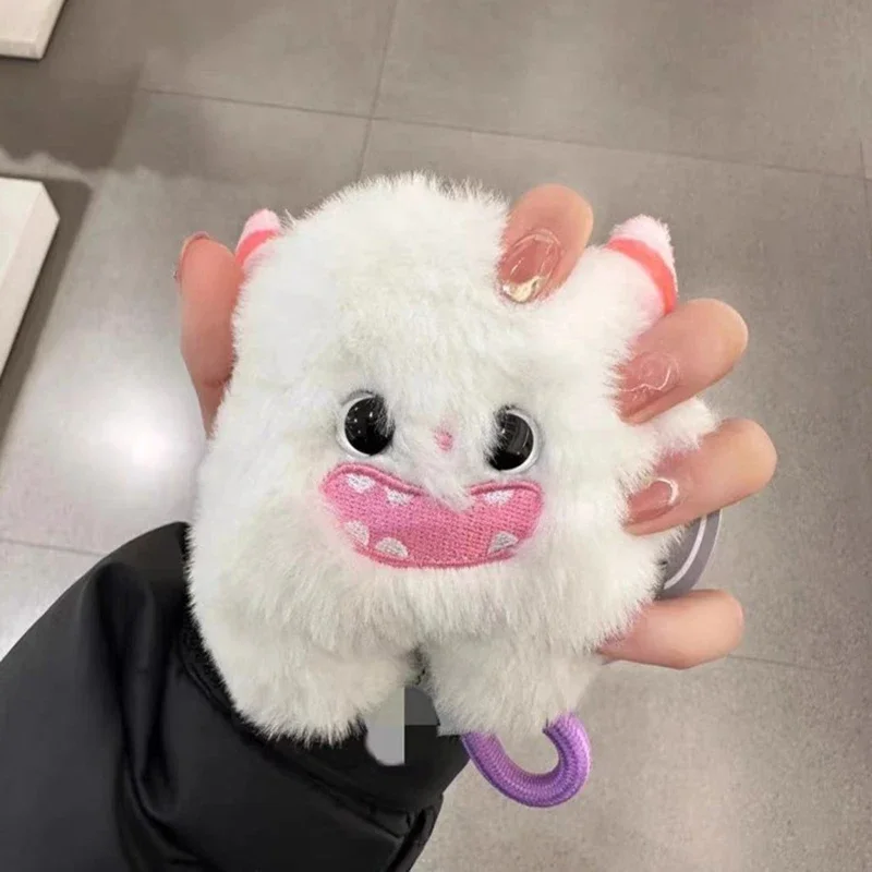 Plush Toys Kawaii Cute Rabbit Little Monster Doll Cartoon Children's Keychain Couple Backpack Stuffed Pendant Gifts Accessories