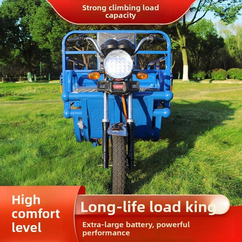 Electric Tricycle Truck Cargo Load King Pull Cargo Agricultural Battery Mountain Freight Climbing