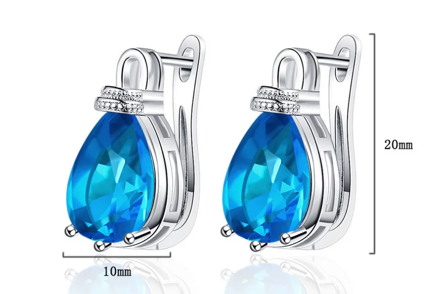 الكمثرى العقيق الطبيعي الحقيقي خلق الأحمر روبي 925 فضة Waterdrop هوب أقراط للنساء بيان مجوهرات الأحجار الكريمة