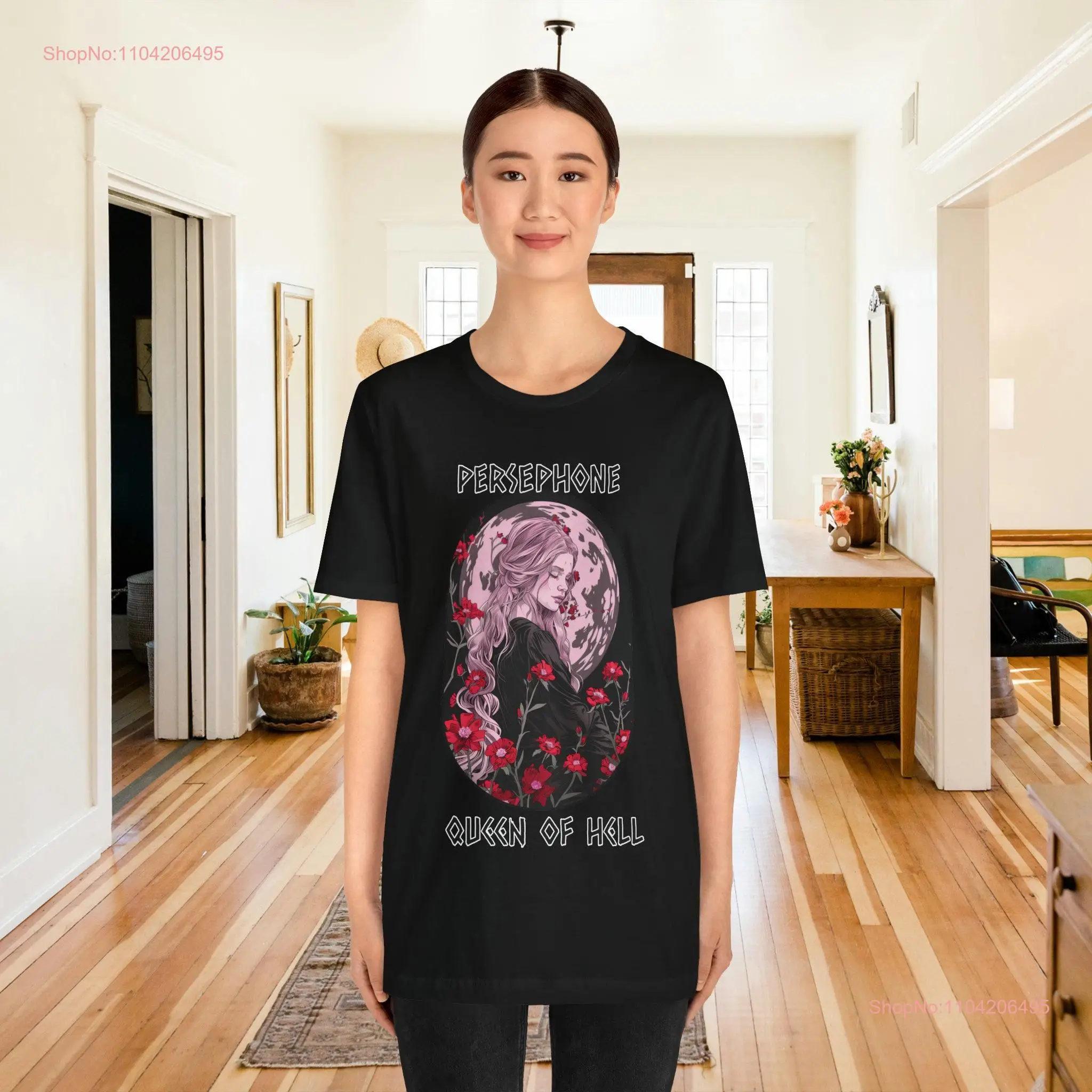 Persephone T shirt Greek Goddess ancient mythology cotton tee long or short sleeves