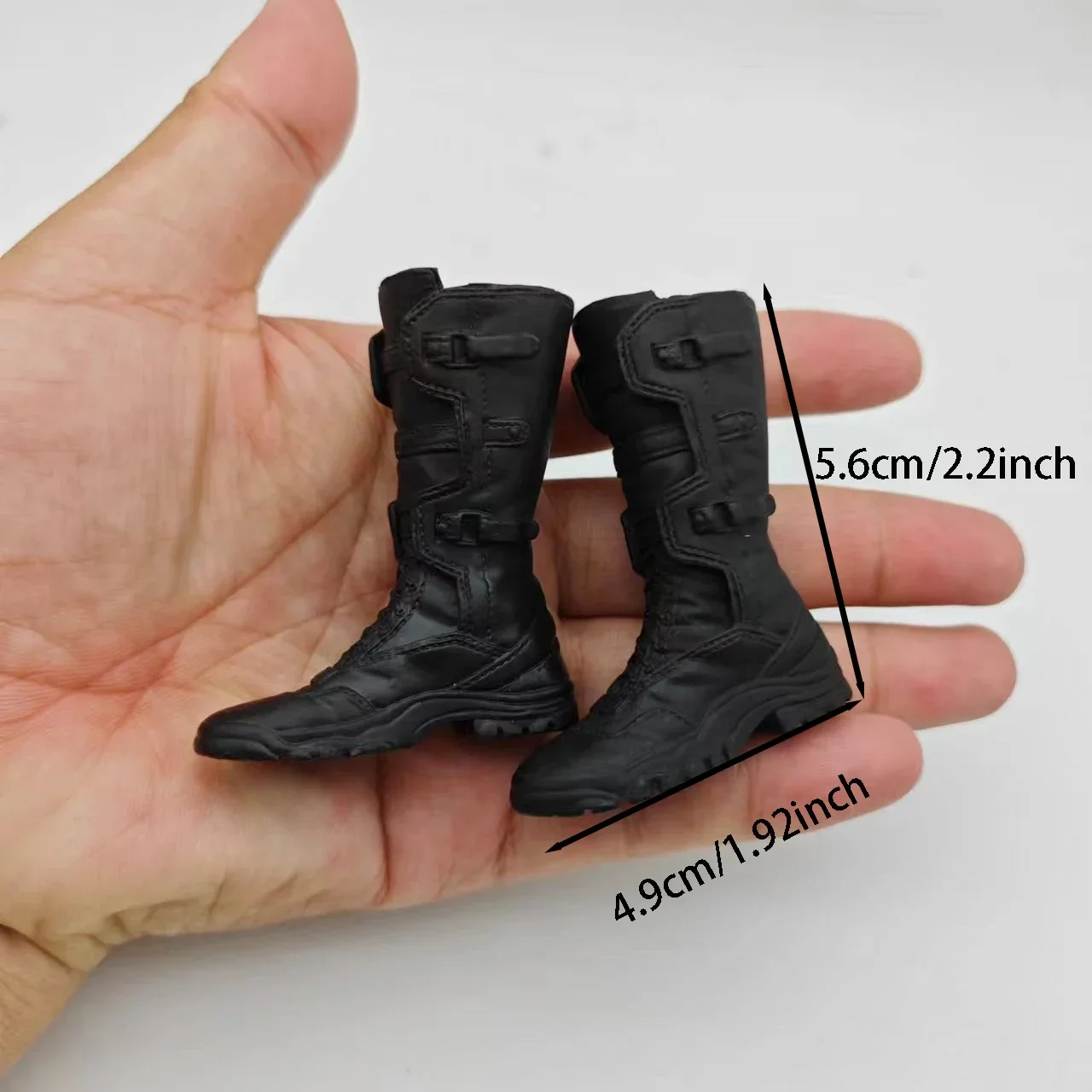 Preto 1/6 escala soldado masculino oco botas modelo inserção sapatos botas de combate for12 polegadas figura de ação boneca brinquedo