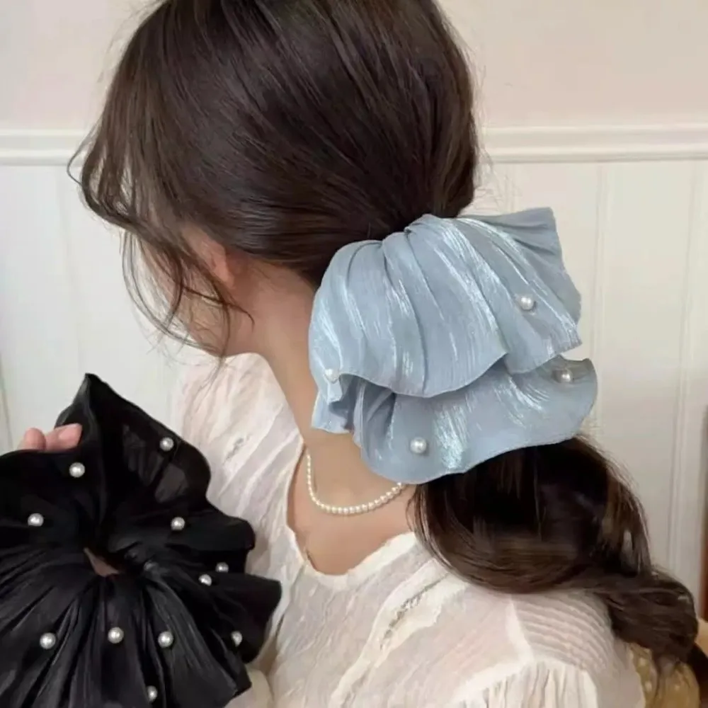Elegante Perlen-Haargummis mit Glattband für Damen und Mädchen, Süße Haarschmuck-Haargummis, Haarbänder, Haaraccessoires