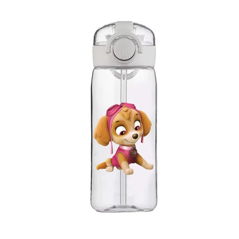 PAW Patrol Chase Cup Clear Brand High Quality Water Bottle Outdoor Sport Leak Proof Plastic School Water Bottle for Kids 400ML