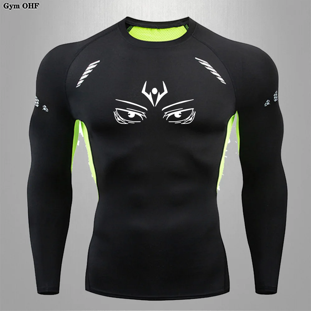 Anime New Compression Shirt Men Fitness Gym Sport Running T-Shirt Rashgard Tops Tee Quick Dry Short Sleeve T-Shirt For Men