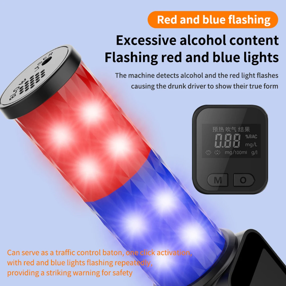 المهنية الرقمية الكحول إنذار الصوت والضوء عالية الدقة جهاز اختبار شرب الكحوليات المرور المنزل التحقيق جهاز اختبار شرب الكحوليات