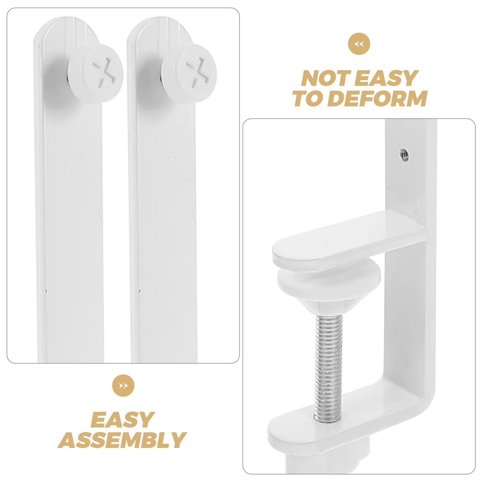 Supporto da tavolo regolabile da 2 pezzi Supporto per asta da tavolo regolabile in altezza bianco per pannelli forati Strumenti di stoccaggio a parete Organizzazione garage