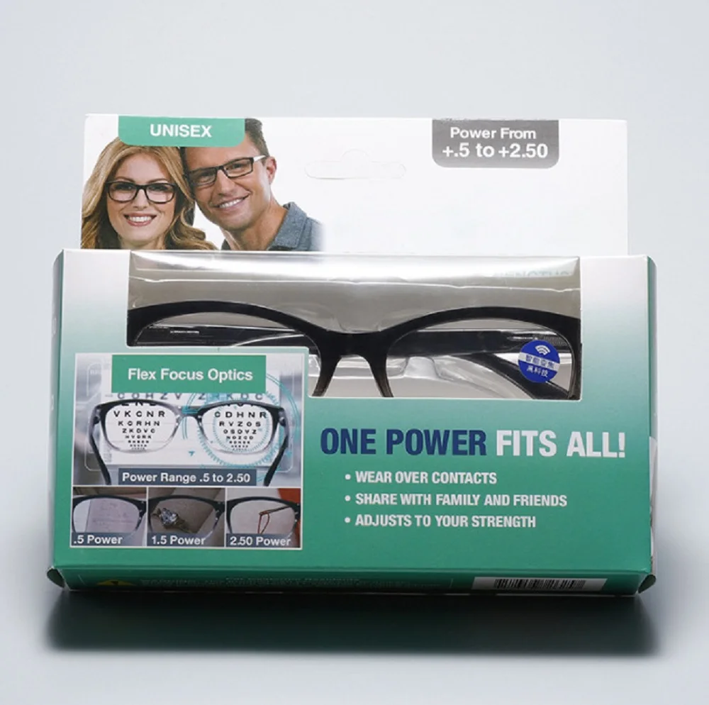 

Adjustable Multifocal Reading Glasses Focus Auto Adjusting Optic One Power Readers Reading Glasses Ranges from 0.5 to 2.75