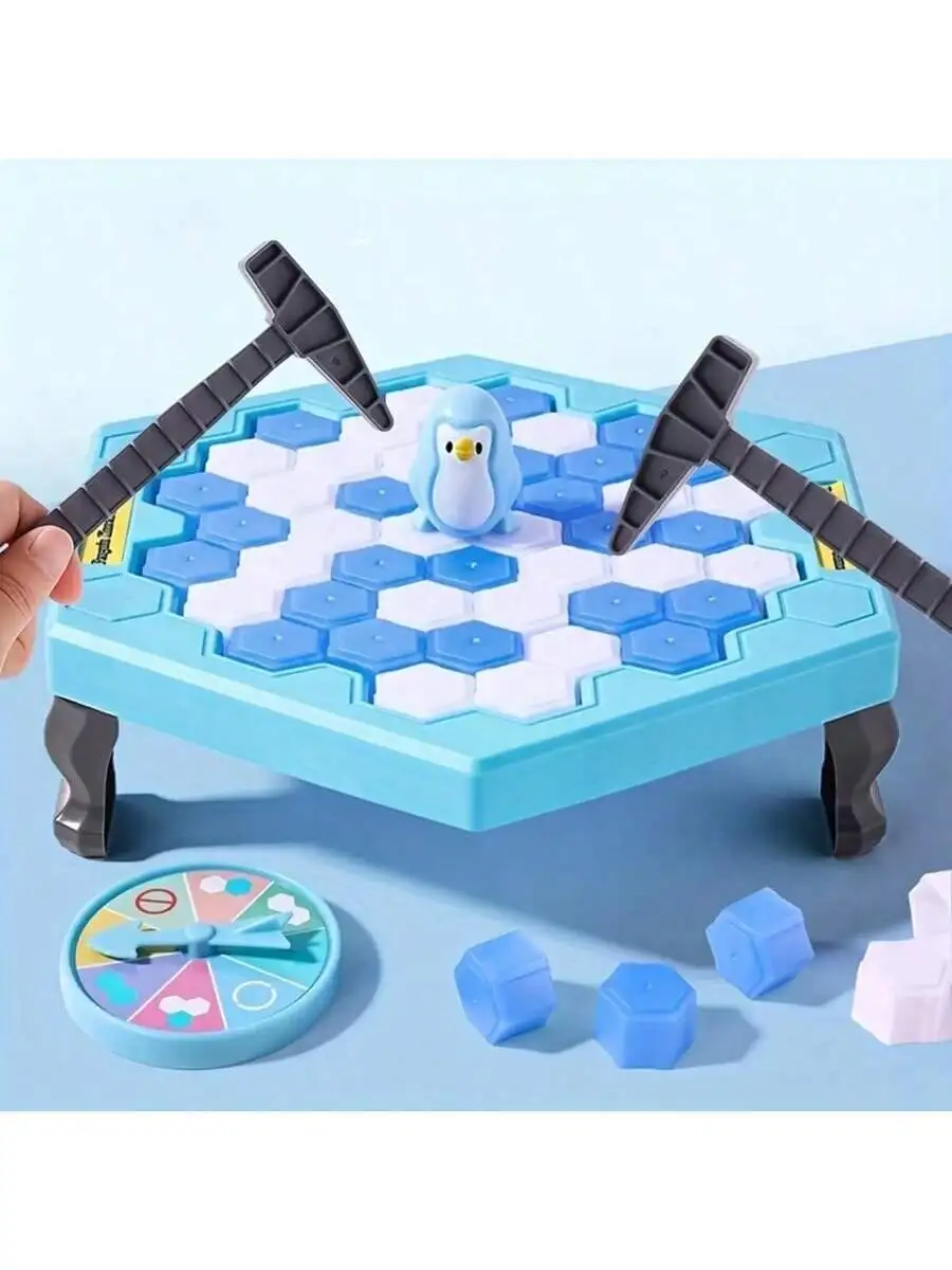 Penguin Ice Breaking Tabletop Game, Smash The Ice Block And Help The Penguins [Some Parts Are Random Color]