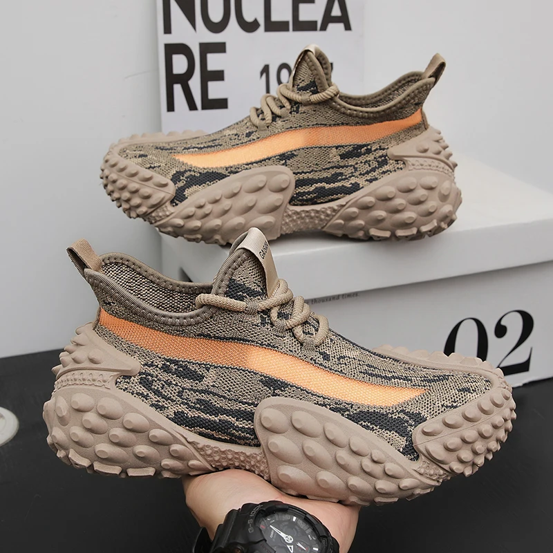 Men Solid Tone Walking Sneakers Mesh Breath Surface Flexible Flat Sole Simple Fashion Outdoor Versatile Sports Shoes