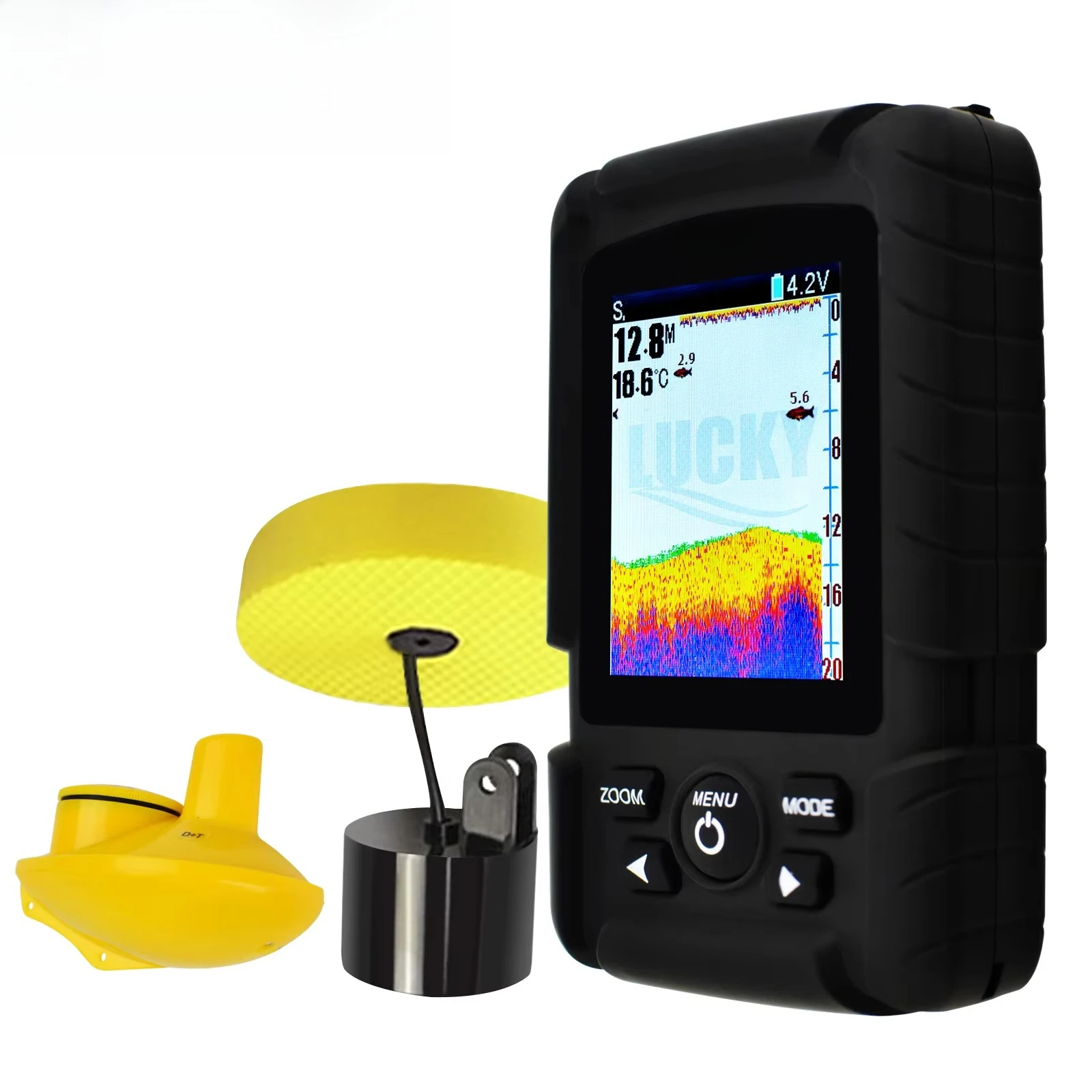 2-in-1 Wireless & Wired Fish Finder | 100m Depth Capacity Waterproof Ice Fishing Fish Finder for Ice Fishing & Boat (OEM)