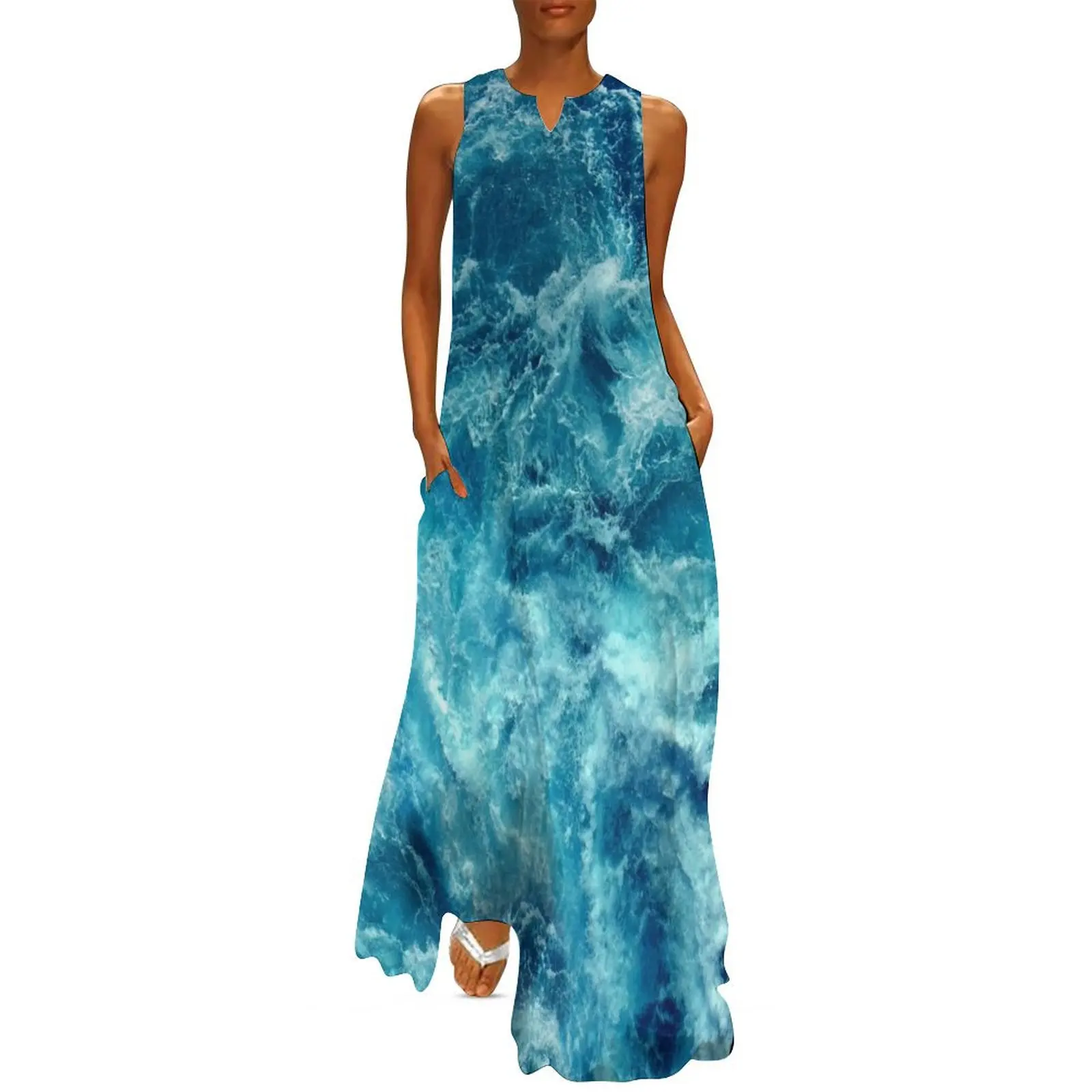 

Ocean is shaking Long Dress dresses for woman 2024 Clothing female