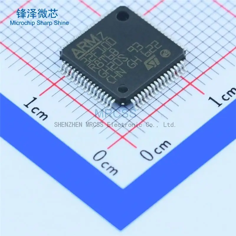 MCU 32-bit ARM Cortex M3 RISC 64KB Flash 2.5V/3.3V 64-Pin LQFP T/R   STM32F100R8T6B