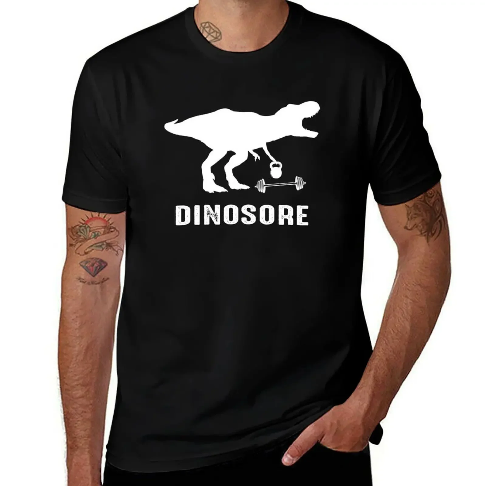 

Dinosore Dinosaur Workout T-Shirt vintage anime shirt anime clothes clothing for men