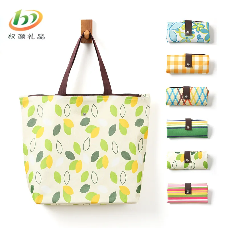 Hand-Carrying Oxford Cloth Shopping Bag Can Make Logo600d Waterproof and Foldable Portable Advertising Oxford Fabric Bag